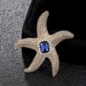 Coral starfish with crystal - vintage broochBrooches