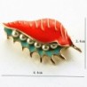 Red sea mussel with pearls - elegant broochBrooches
