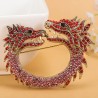 Double headed crystal dragon - vintage broochBrooches