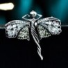Dancing woman with crystal wings - elegant broochBrooches