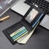 Trendy men's short wallet - iron edge - horizontal / vertical - leatherWallets