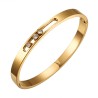 Elegant bracelet - with sliding rhinestones - stainless steelBracelets