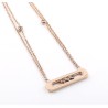 Elegant necklace - with sliding crystals - stainless steelNecklaces