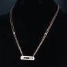 Elegant necklace - with sliding crystals - stainless steelNecklaces