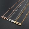 Elegant necklace - with sliding crystals - stainless steelNecklaces