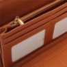 Elegant long retro wallet - with a zipper - hollow-out pattern - leatherWallets