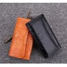 Elegant long retro wallet - with a zipper - hollow-out pattern - leatherWallets