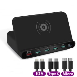Multi USB - wireless fast charger - ISO / type-C / micro - QC3.0 - 60WChargers