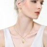 Fashionable gold jewelry set - double circles shell pendant - necklace / earringsJewellery Sets