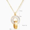 Fashionable gold jewelry set - double circles shell pendant - necklace / earringsJewellery Sets