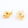 Fashionable gold jewelry set - double circles shell pendant - necklace / earringsJewellery Sets