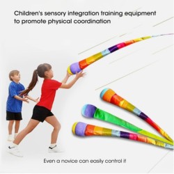Rainbow ball - with long tail - hand throwing toy - children's outdoor activitiesSport & Outdoor