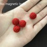 Mini magnetic red crochet balls - for magic tricks - 2 piecesBalls