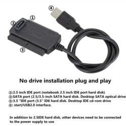 3 in 1 USB 2.0 to IDE / SATA - 2.5" 3.5" hard drive disk - HDD converter - adapter - cableHard drives