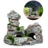 Moss tree house - with cave - resin aquarium decorationAquarium