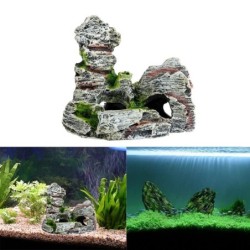 Moss tree house - with cave - resin aquarium decorationAquarium