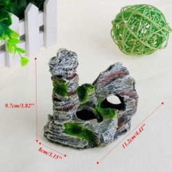 Moss tree house - with cave - resin aquarium decorationAquarium