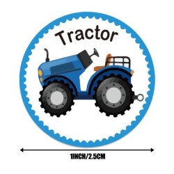 Decorative round stickers - rewards labels - for kids - bus / tractor / airplane / good jobDecoration