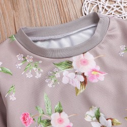Classic set for kids - long sleeve jumper - pants - with floral printClothes