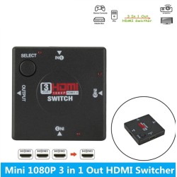 HDMI switch - splitter - 3 input 1 output - mini 3 port - for HDTV 1080PSplitters