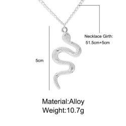 Stylish necklace with a snake pendantNecklaces