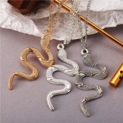 Stylish necklace with a snake pendantNecklaces