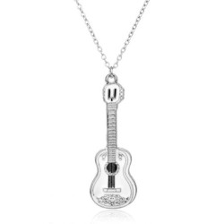 Trendy necklace with guitar pendant - stainless steel - unisexNecklaces