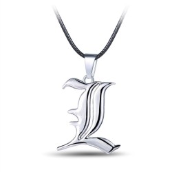 Death note - letter L pendant - with rope necklaceNecklaces