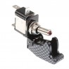Car SPST toggle rocker switch with LED - 12V 20A - carbon coverSwitches