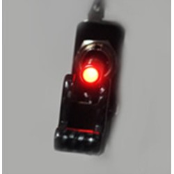 Car SPST toggle rocker switch with LED - 12V 20A - carbon coverSwitches