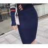 Elegant striped pencil dress - with long sleeveDresses