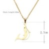 Jumping dolphin pendant - with chain - stainless steelNecklaces