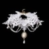 Fashionable white lace short necklace - with chains / pearls - Gothic styleNecklaces