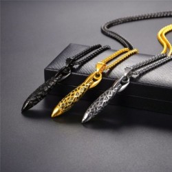 Bullet shaped pendant - with necklace - stainless steelNecklaces