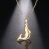 Jumping dolphin pendant - with chain - stainless steelNecklaces