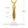 Bullet shaped pendant - with necklace - stainless steelNecklaces