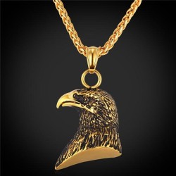 Eagle shaped pendant with chain - unisex - stainless steelNecklaces