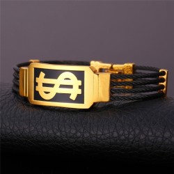 US Dollar pattern bracelet - 316L stainless steelBracelets