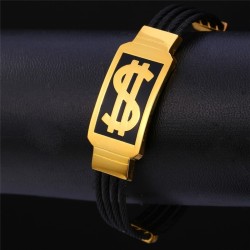 US Dollar pattern bracelet - 316L stainless steelBracelets