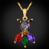 Elegant necklace with colorful crystal fishNecklaces
