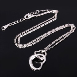 Fashionable necklace with double heart pendantNecklaces