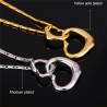 Fashionable necklace with double heart pendantNecklaces
