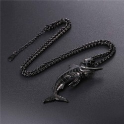 Necklace with swordfish - stainless steel - unisexNecklaces