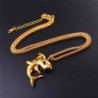 Necklace with shark shaped pendant - stainless steel - punk styleNecklaces