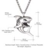 Necklace with shark shaped pendant - stainless steel - punk styleNecklaces