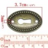 Oval shaped keyhole lock - furniture decoration - antique bronze - 10 piecesMen's Jewellery