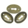 Oval shaped keyhole lock - furniture decoration - antique bronze - 10 piecesMen's Jewellery