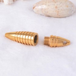 Necklace with bullet shaped pendant - memorial cremation ash holder - mini urn - openableNecklaces