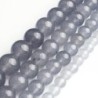 Natural stone - grey ice chalcedony jades - loose round beads - for jewelry makingMen's Jewellery
