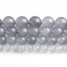 Natural stone - grey ice chalcedony jades - loose round beads - for jewelry makingMen's Jewellery